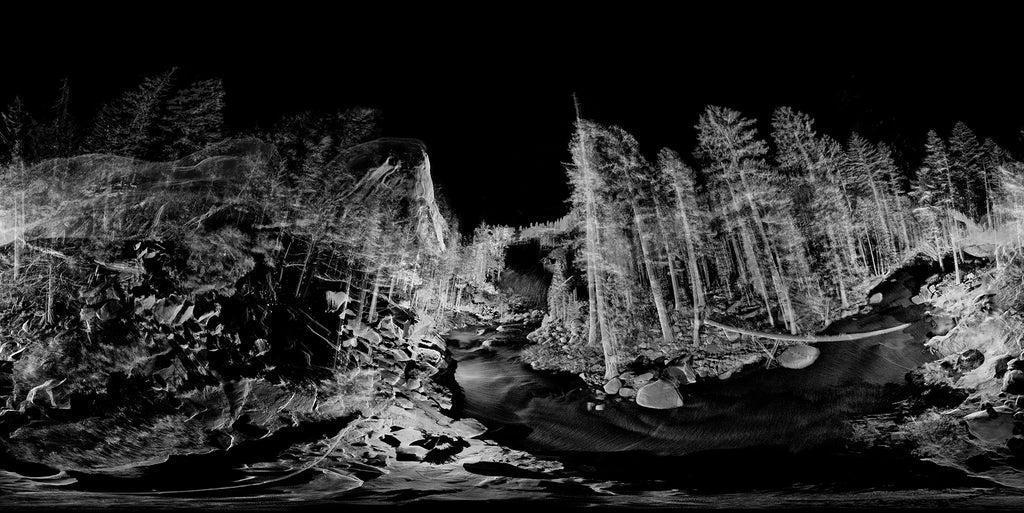 Post-lenticular Landscapes: Equirectangular 05 Nevada Falls (after Muybridge and Adams)
